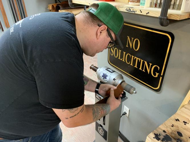 Craftsman at the Dead Sled Leather COmpany