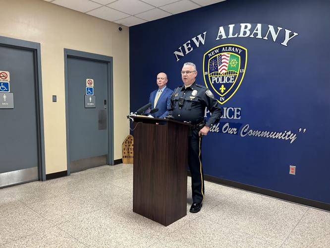 New Albany Police Chief Todd Bailey and Floyd County Prosecutor Chris Lane