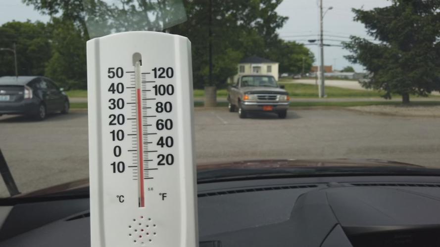 Hot car (temperature gauge inside car)