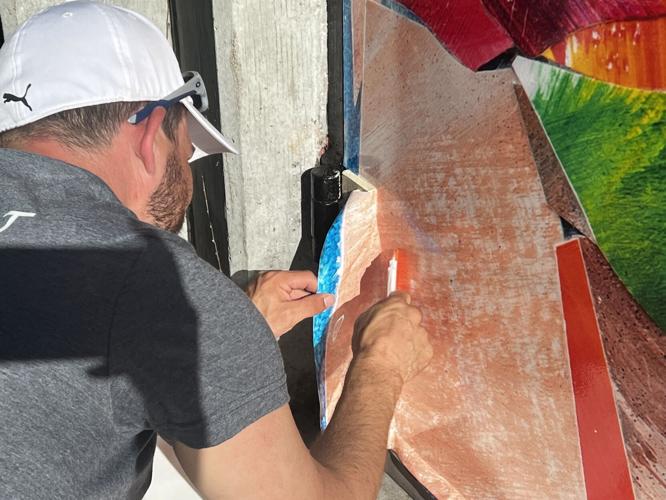 Vinyl installed paying homage to Derby City