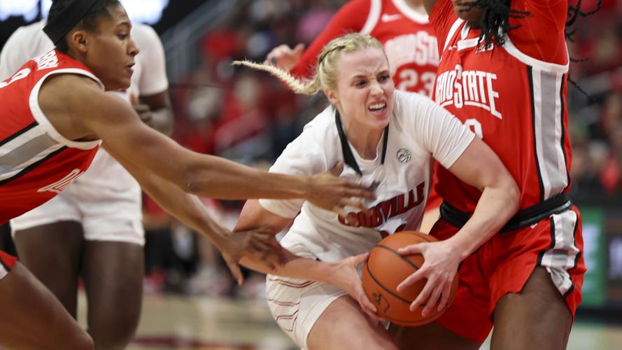 Hailey Van Lith drives into traffic