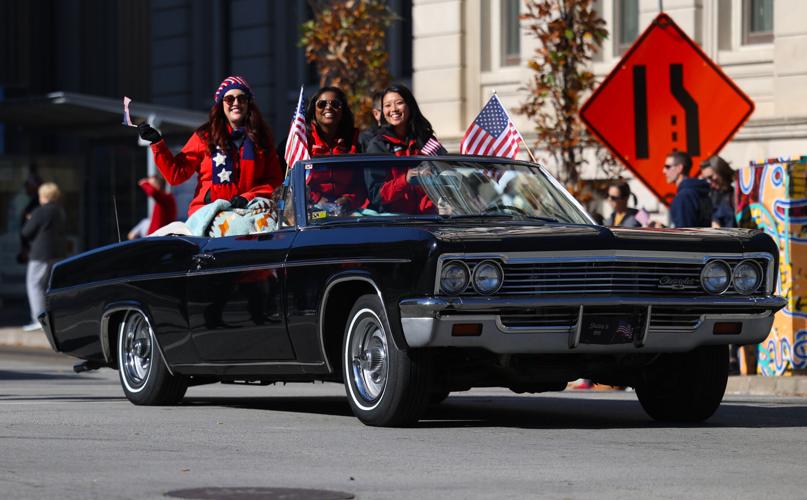 WDRB car moves along in parade.JPG