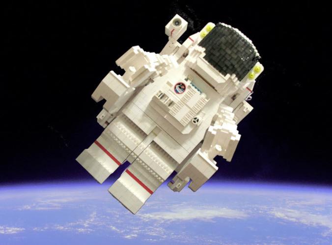 LEGO NASA Astronaut Free Falling