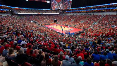 KFC Yum! Center. U of L-UK volleyball