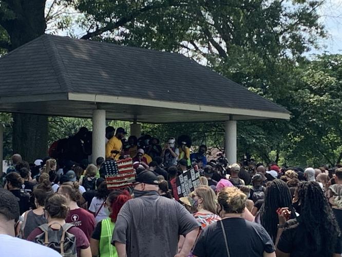 Until Freedom Protesters under shelter at South Central Park