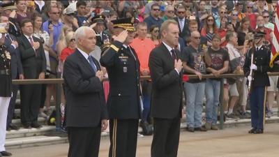 Vice President Mike Pence at Arlington National Cemetery on Memorial Day