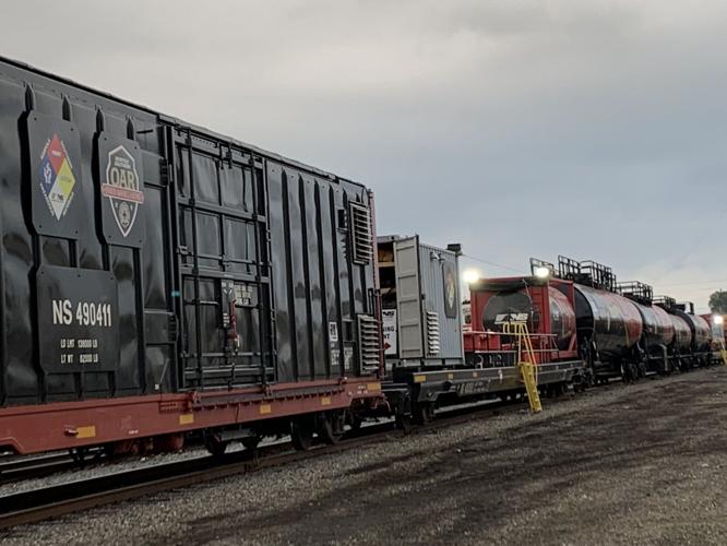 Law enforcement takes part in train derailment response training provided by Norfolk Southern