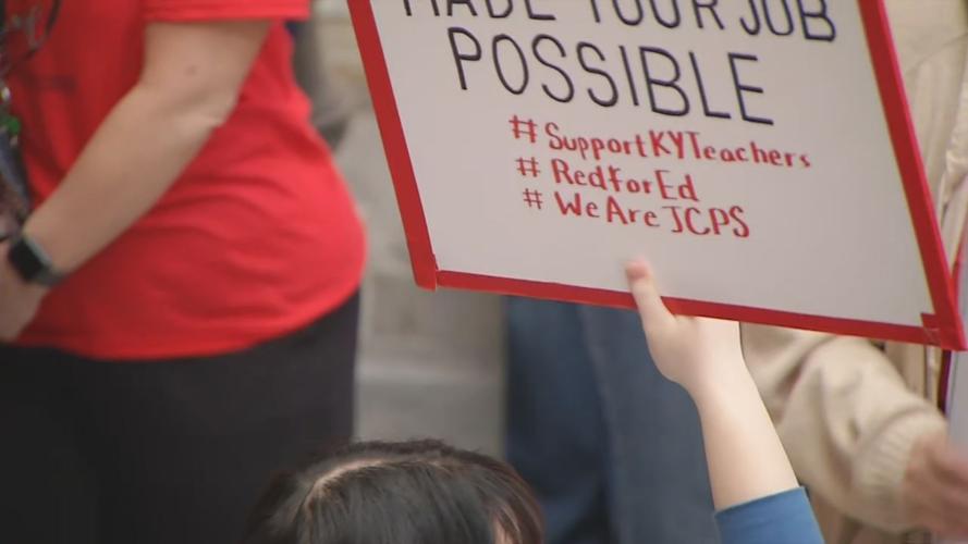 Some flummoxed as JCPS teachers hold sixth 'sick out' for Capitol protest