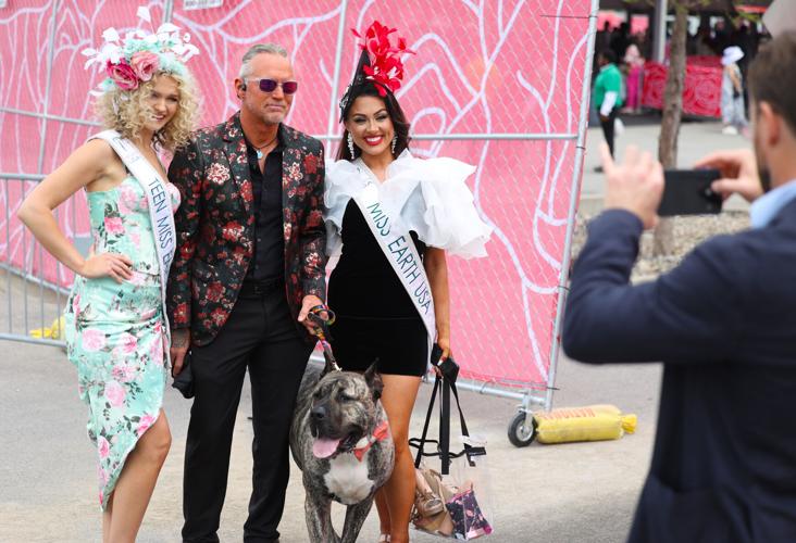 Ethan the Dog and Misses pose for photo.JPG