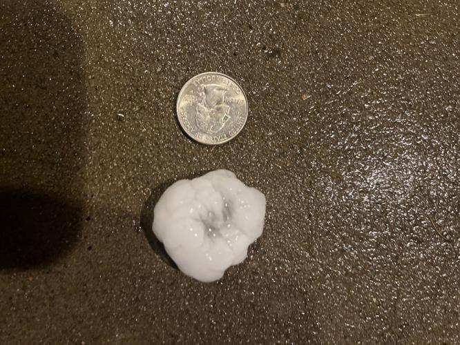 Quarter-sized hail in Pleasure Ridge Park
