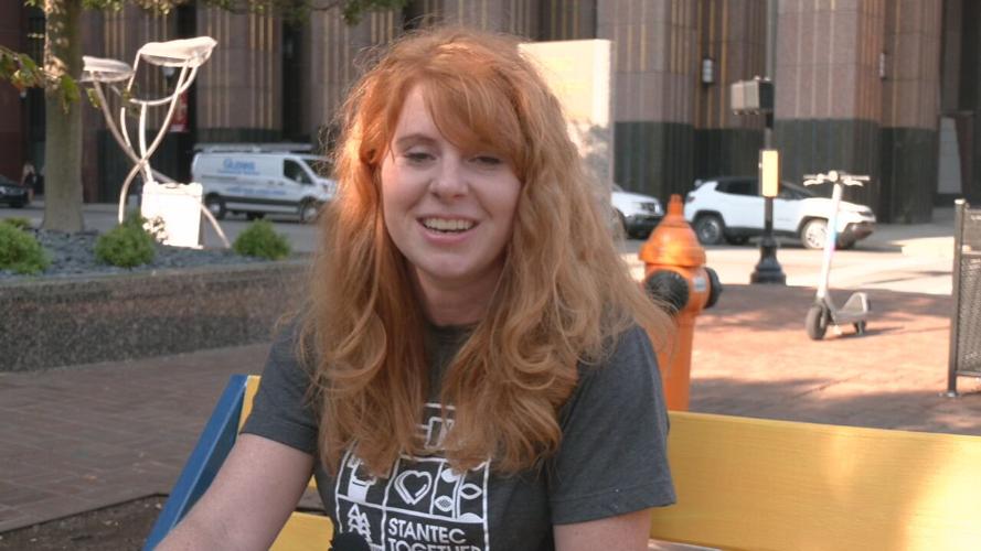 Katie Poehlein in downtown Louisville, Ky.