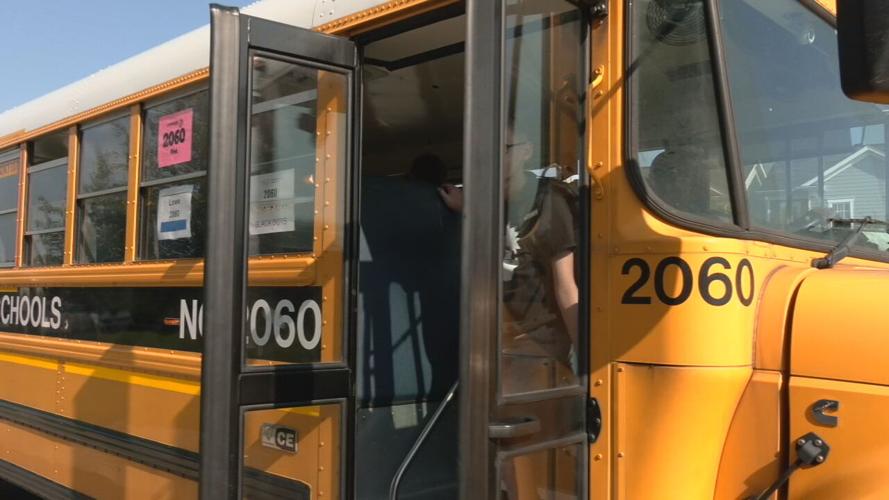 Student gets off JCPS bus