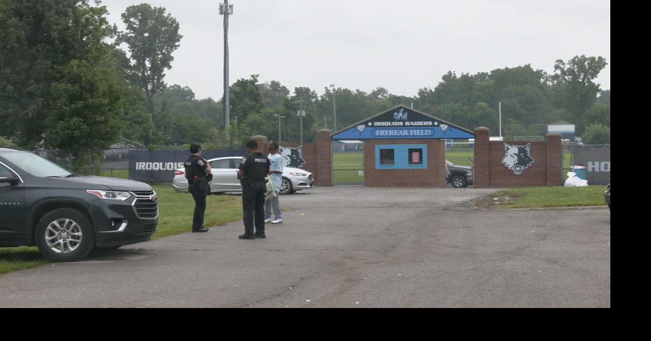 Man hospitalized after being shot during youth football game outside of Iroquois High School