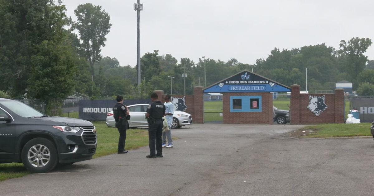 Man hospitalized after being shot during youth football game outside of Iroquois High School