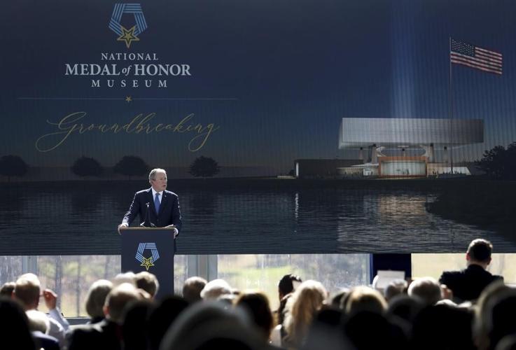 President George W Bush speaks during the groundbreaking ceremony.jpeg