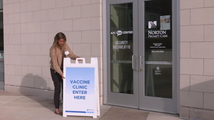 Norton vaccination clinic at KFC Yum! Center