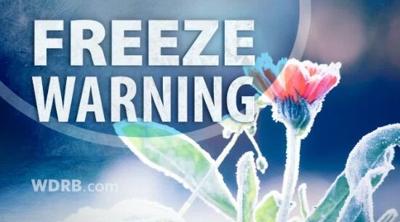 Freeze Warning Issued for Thursday Morning