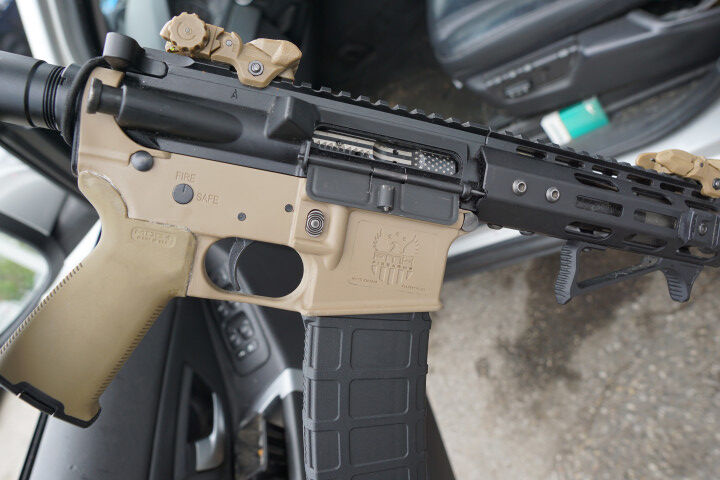 Gun seized by Indianapolis Metropolitan Police Department on April 28, 2021 after searching vehicle at gas station