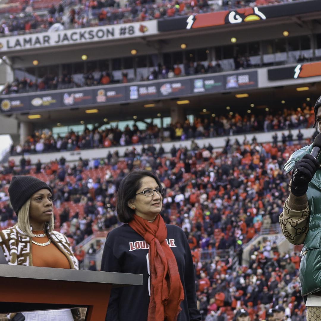 Jackson reflective as Louisville retires his No. 8 jersey