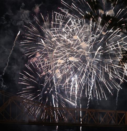 Fireworks in the night sky in Louisville.JPG