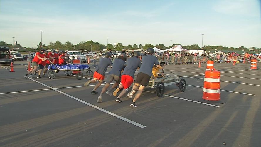 Teams participate in the Kentucky Derby Festival's Great Bed Races