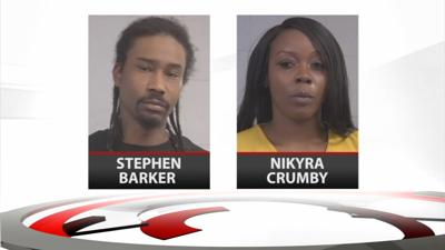 Stephen Barker and Nikyra Crumby -- prostitution arrest mugshots