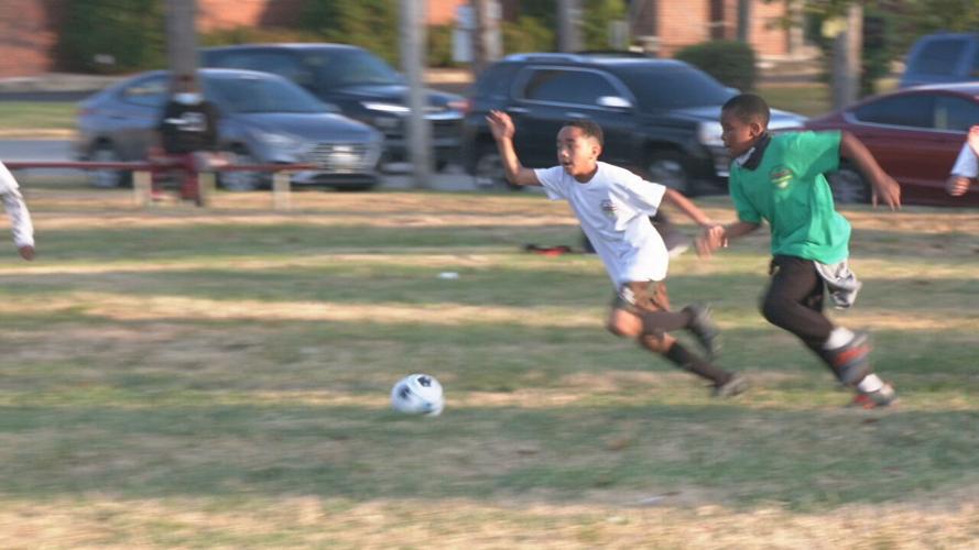 inner city youth soccer game