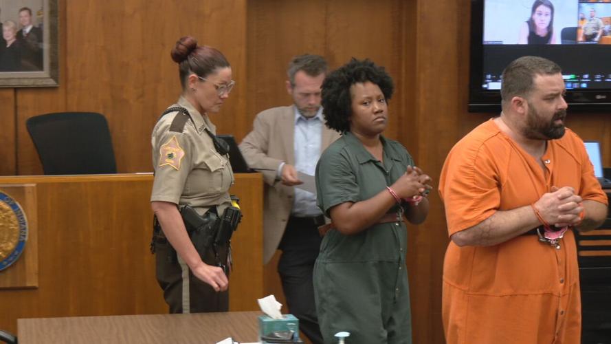 Brittany Baylor in court in Jeffersonville, Ind.