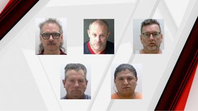 Mugshots for 5 arrested in child sex sting operation