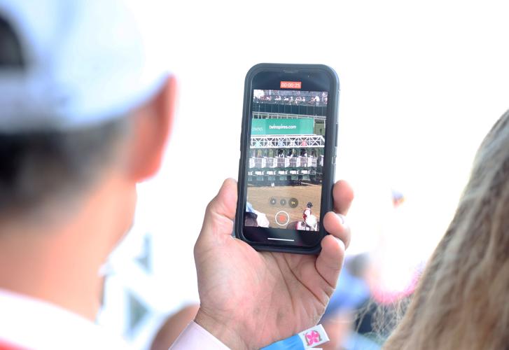 Cell phone video of racing