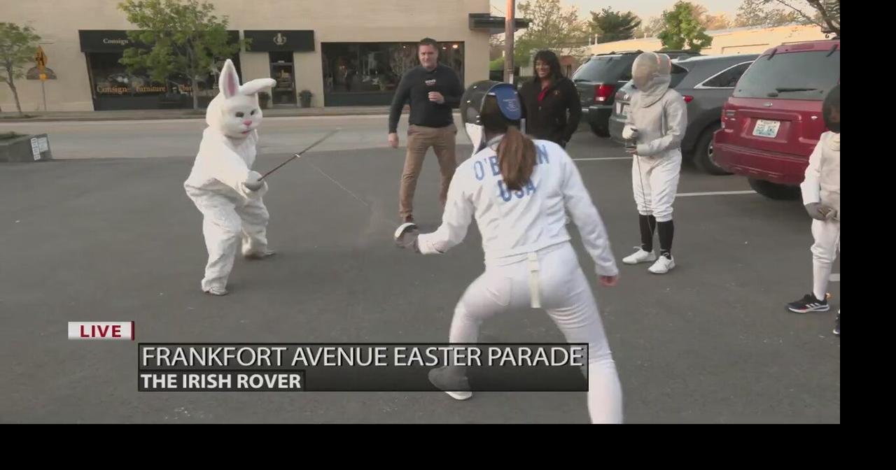 The Easter Bunny takes on Louisville Fencing Center ahead of this weekend's parade Keith