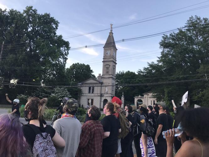 Protest in front of Cave Hill Cemetery 5-30-20