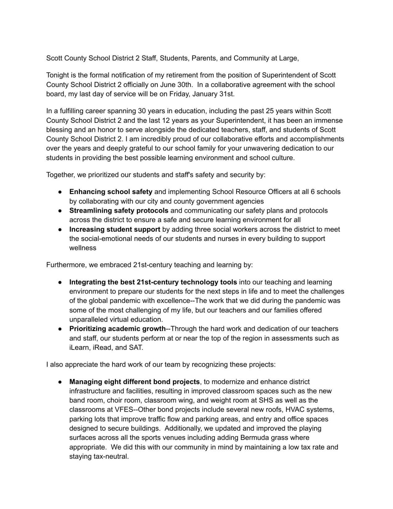 Retirement Statement- Marc Slaton-Scott Co 2 Superintendent