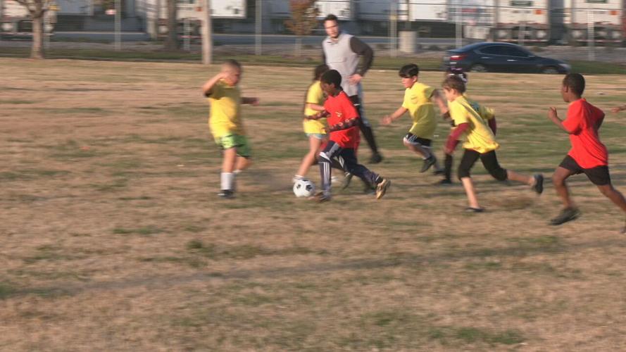 inner city youth soccer game