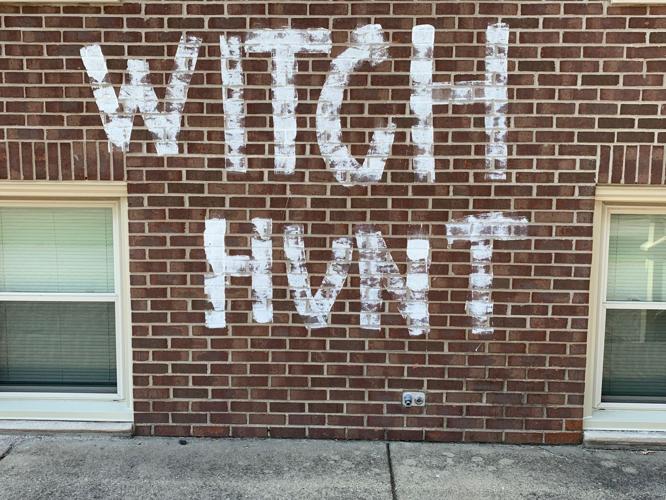 'Witch hunt' graffiti