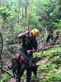 Kentucky Air National Guard Search and Rescue K-9 Callie training