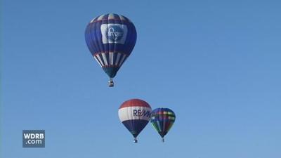 The US Bank Great Balloon Rush-Hour Race comes in for a landing at U of L Shelby Campus