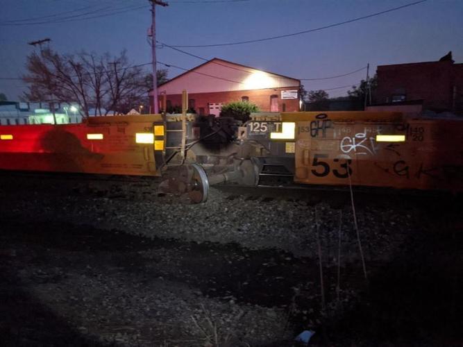 Train derailment in New Albany
