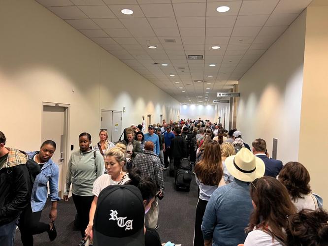 Crowds at Louisville airport