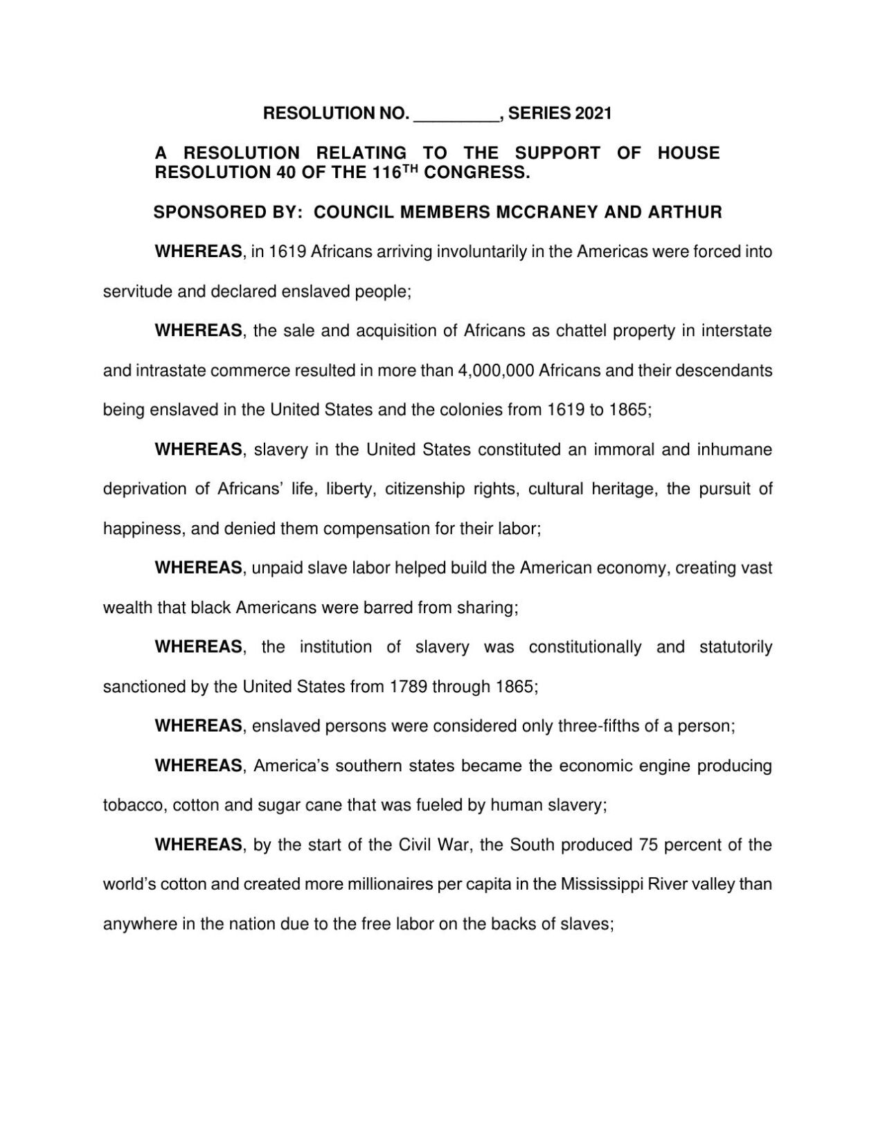 Reparation Resolution