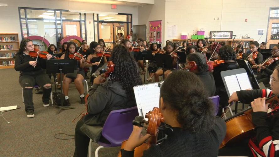 Grace James Academy Orchestra rehearsal 11-15-23