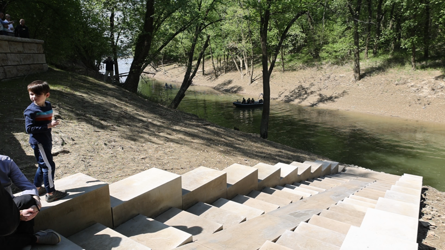 Stairs at ramp at Origin Park