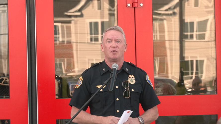 Jeffersontown Fire Chief Sean Dreisbach at Fire Station No. 54 ribbon-cutting