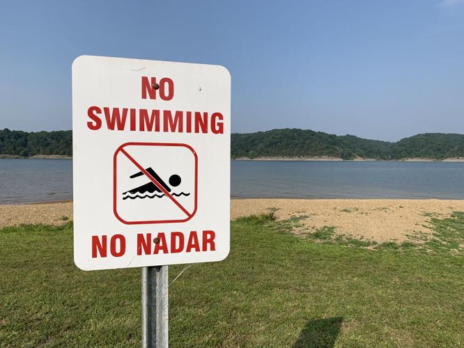No swimming sign
