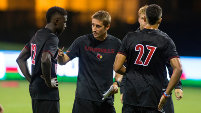Louisville soccer coach John Michael Hayden