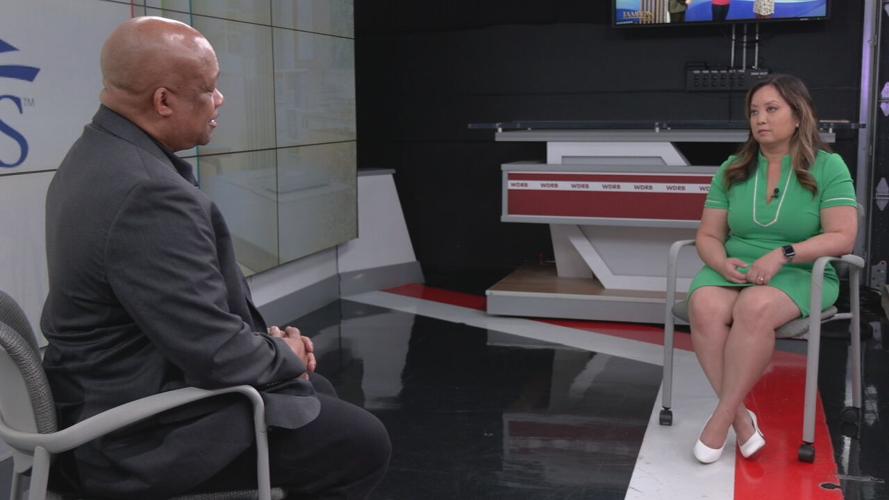 Valerie Chinn interviews JCPS Superintendent Brian Yearwood at WDRB studios