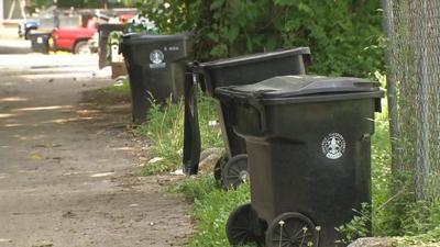 Garbage Cans Outside Louisville Homes