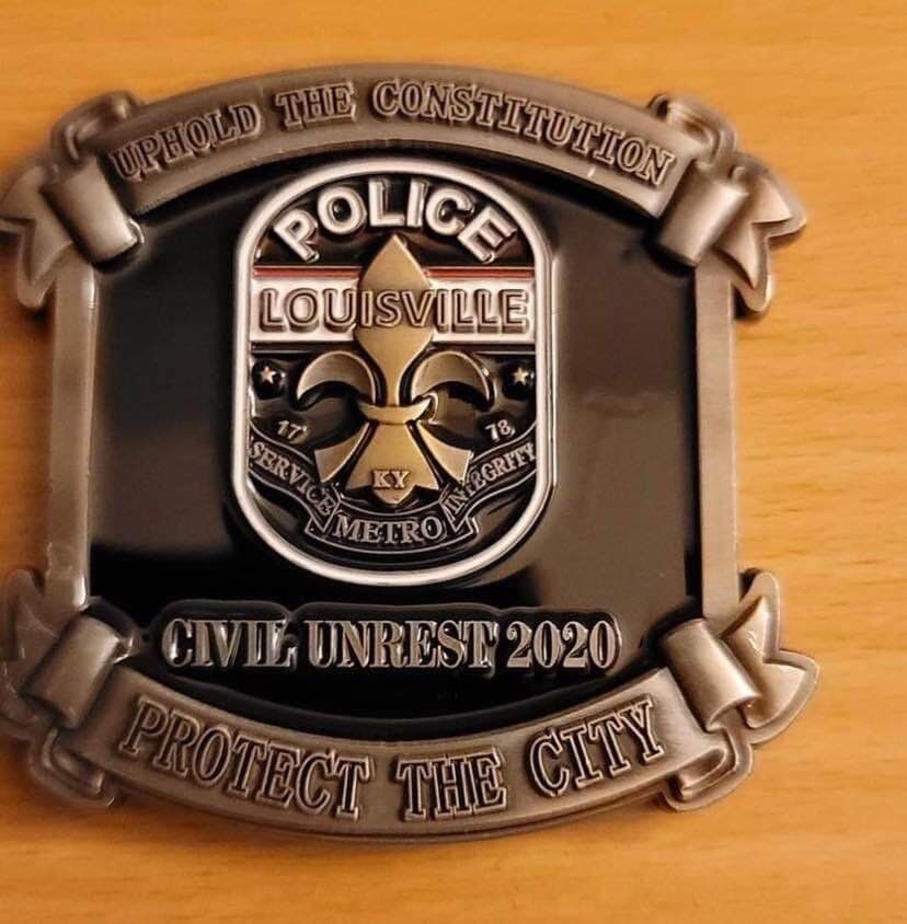 U.S United StatesLouisville Metro Police DepartmentGold Plated Coin 