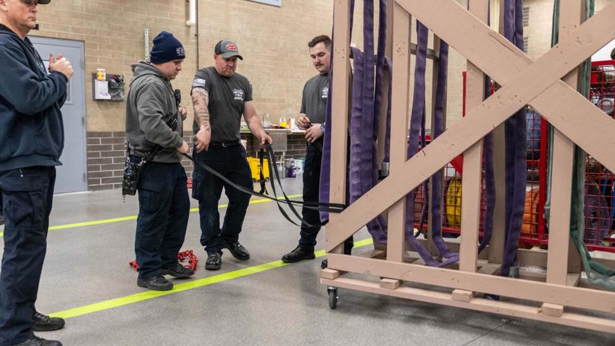 Firefighters learn rope skills