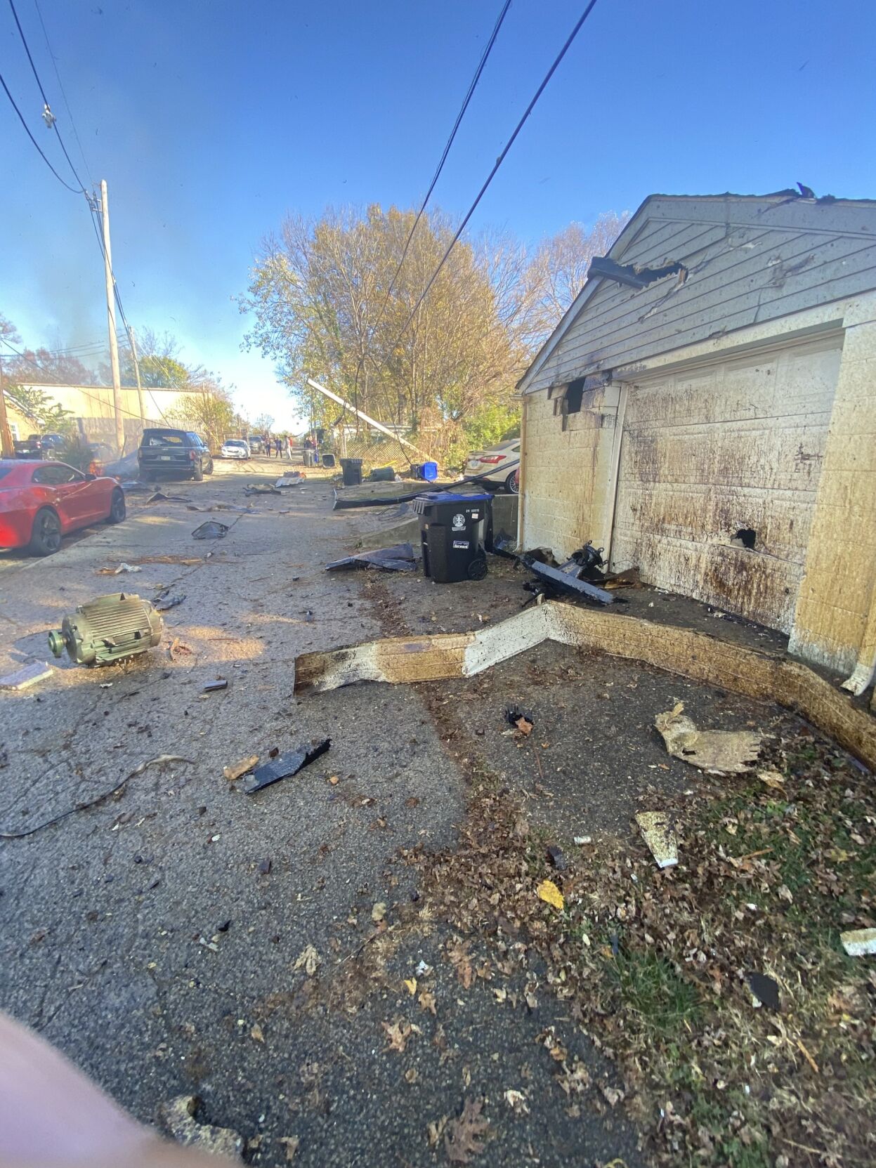 Objects left behind after explosion at plant on Payne Street.jpg